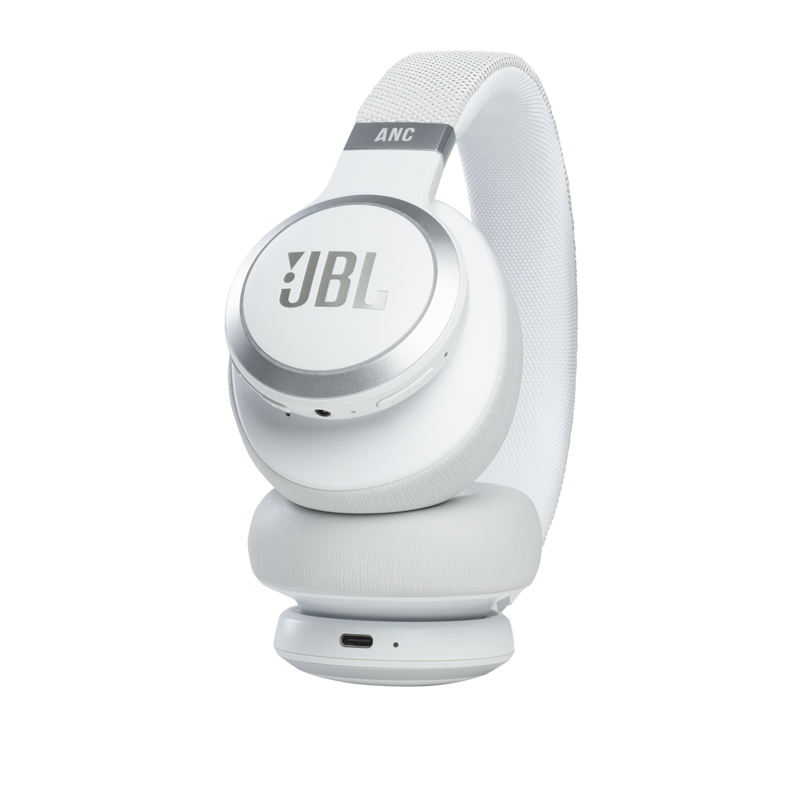 JBL Live 660NC - White - Wireless over-ear NC headphones - Detailshot 4